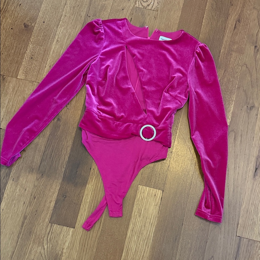 Pink Velvet bodysuit
